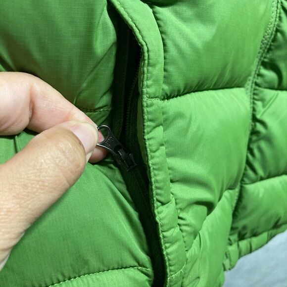 GAP Kids Bright Neon Green Zippered Puffer Jacket Vest Unisex Small - Picture 6 of 14